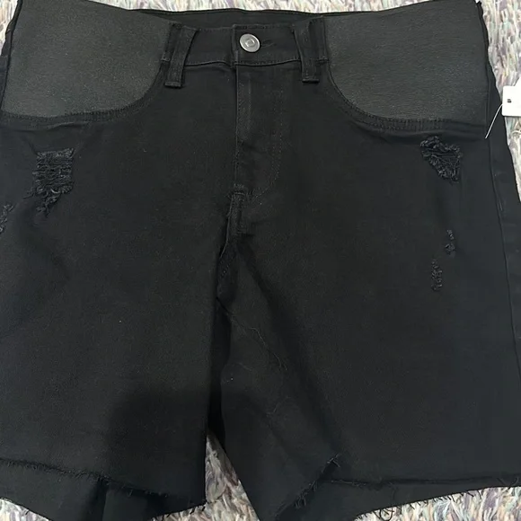 Time and Tru Women's Maternity Denim Bermuda Shorts Size M - Picture 6 of 9